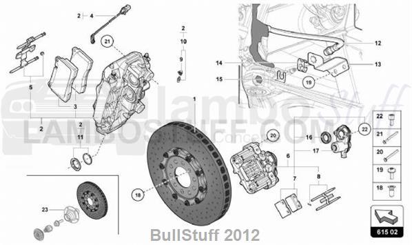 2017 Lamborghini AVENTADOR S USA BRAKE DISC (615.02.00)